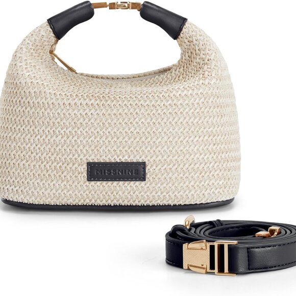 Small Woven Raffia Straw Purse for Women Summer Crossbody Bag Handheld - Picture 1 of 7